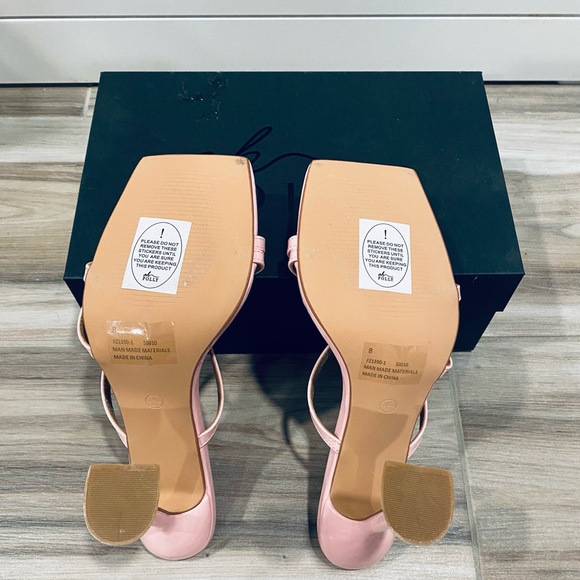 Oh Polly “Cross my path” strappy mule heels - Light pink - Picture 4 of 9